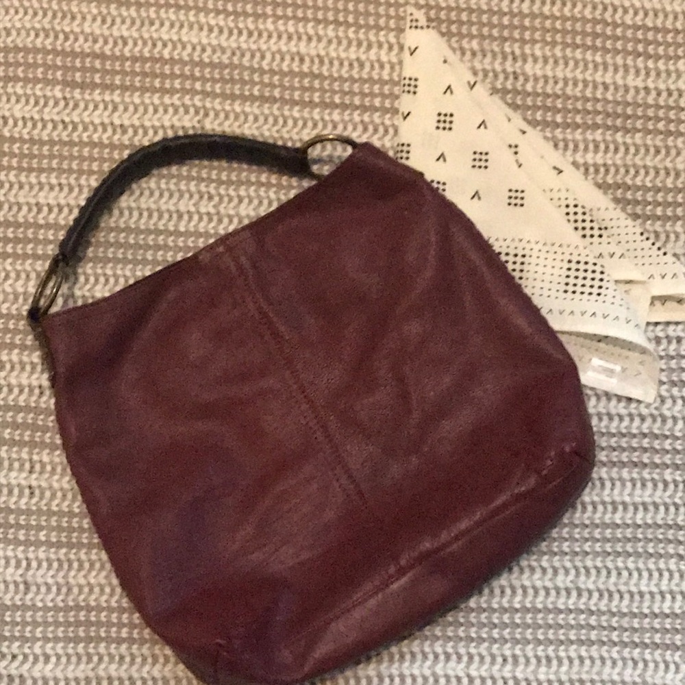 Maroon Leather Lucky Brand Purse